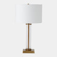 Surya GV Franklin Franklin Glass Tube Table Lamp-Antique Brass 20"H x 12"W x 12"D Table Lighting