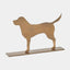 Surya GV Dog Sculpture Dog Sculpture-Antique Brass 7"H x 3"W x 10"D Decorative Sculpture