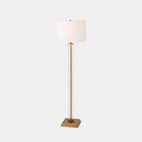 Surya GV Franklin Franklin Glass Tube Floor Lamp-Antique Brass 64"H x 18"W x 18"D Floor Lighting