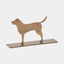 Surya GV Dog Sculpture Dog Sculpture-Antique Brass 5"H x 2"W x 7"D Decorative Sculpture