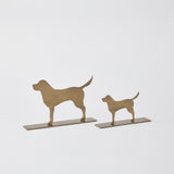Surya GV Dog Sculpture Dog Sculpture-Antique Brass 5"H x 2"W x 7"D Decorative Sculpture