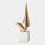 Surya GV Origami Sitting Origami Bird-Gold 16"H x 4"W x 6"D Decorative Sculpture