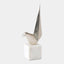 Surya GV Origami Sitting Origami Bird-Nickel 16"H x 4"W x 6"D Decorative Sculpture