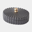 Surya GV Milena Milena Oval Box-Black w/Gold Knob 3"H x 6"W x 7"D Box
