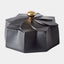 Surya GV Milena Milena Flower Box-Black w/Gold Knob 5"H x 9"W x 9"D Box