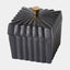 Surya GV Milena Milena Square Box-Black w/Gold Knob 7"H x 6"W x 6"D Box
