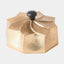 Surya GV Milena Milena Flower Box-Gold w/Black Knob 4"H x 7"W x 7"D Box