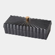 Surya GV Milena Milena Rectangular Box-Black w/Gold Knob 5"H x 5"W x 12"D Box