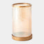 Surya GV Tredough Tredough Luster Ribbed Hurricane-Antique Brass 11"H x 7"W x 7"D Candleholder/Candle
