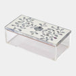 Surya GV Lacey Inlay Lacey Inlay Box-Rectangle-Gray/Cream 3"H x 4"W x 8"D Box