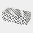 Surya GV Moroccan Moroccan Resin Box-Black/White-Med 4"H x 5"W x 10"D Box
