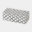 Surya GV Moroccan Moroccan Resin Box-Black/White-Sm 3"H x 4"W x 8"D Box