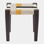 Surya GV Fiori Fiori Jute Stool-Black/Gray/White/Yellow 18"H x 18"W x 18"D Bench/Ottoman/Stool