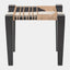 Surya GV Fiori Fiori Jute Stool-Black/White/Natural 18"H x 20"W x 17"D Bench/Ottoman/Stool