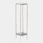 Surya GV Nicky Nicky Iron Pedestal Table-Nickel w/Black Marble 32"H x 11"W x 11"D Accent Table