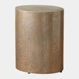 Surya GV Arwen Arwen Texture Drum Table-Antique Brass 19"H x 16"W x 13"D Accent Table
