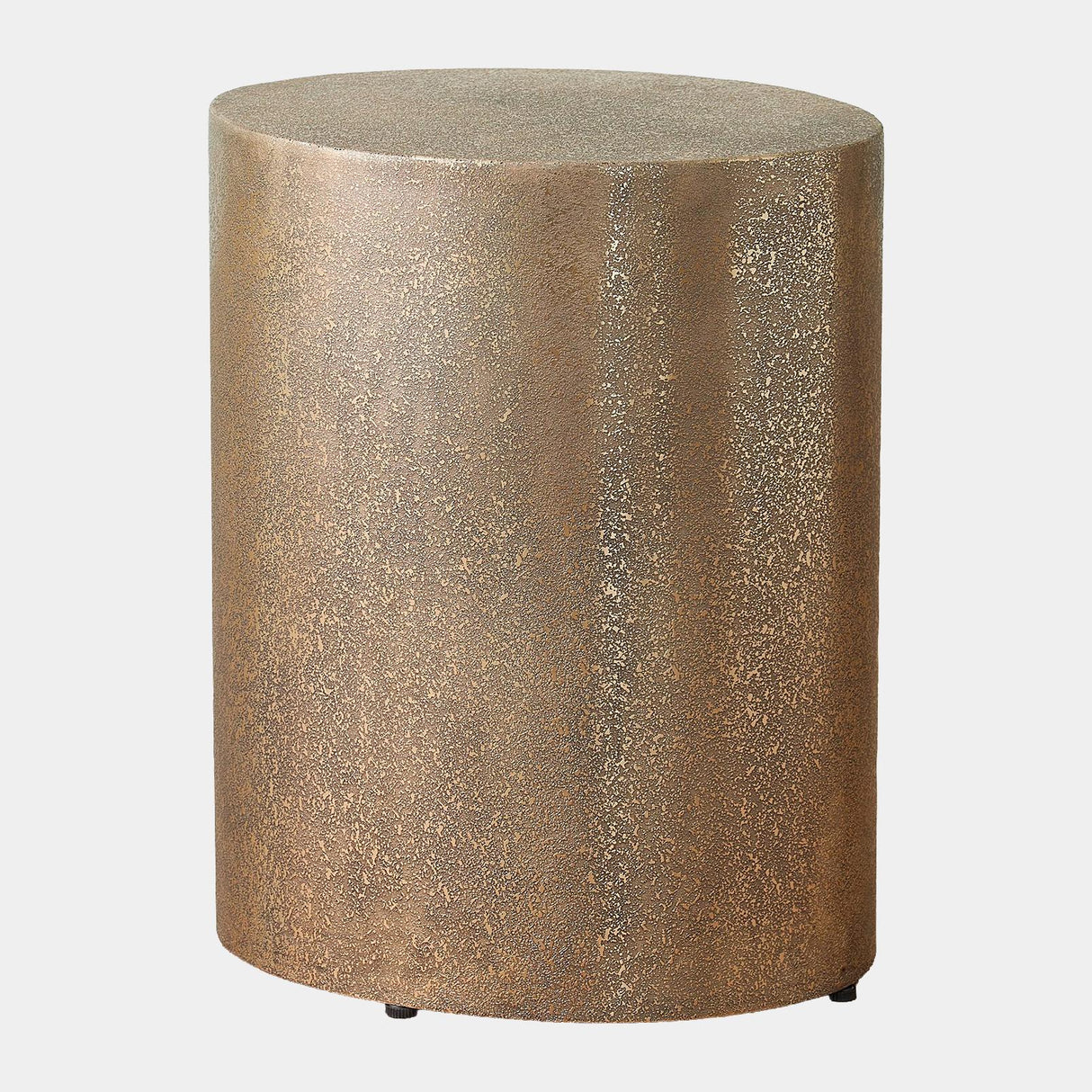 Surya GV Arwen Arwen Texture Drum Table-Antique Brass 19"H x 16"W x 13"D Accent Table