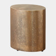 Surya GV Arwen Arwen Texture Drum Table-Antique Brass 15"H x 14"W x 12"D Accent Table