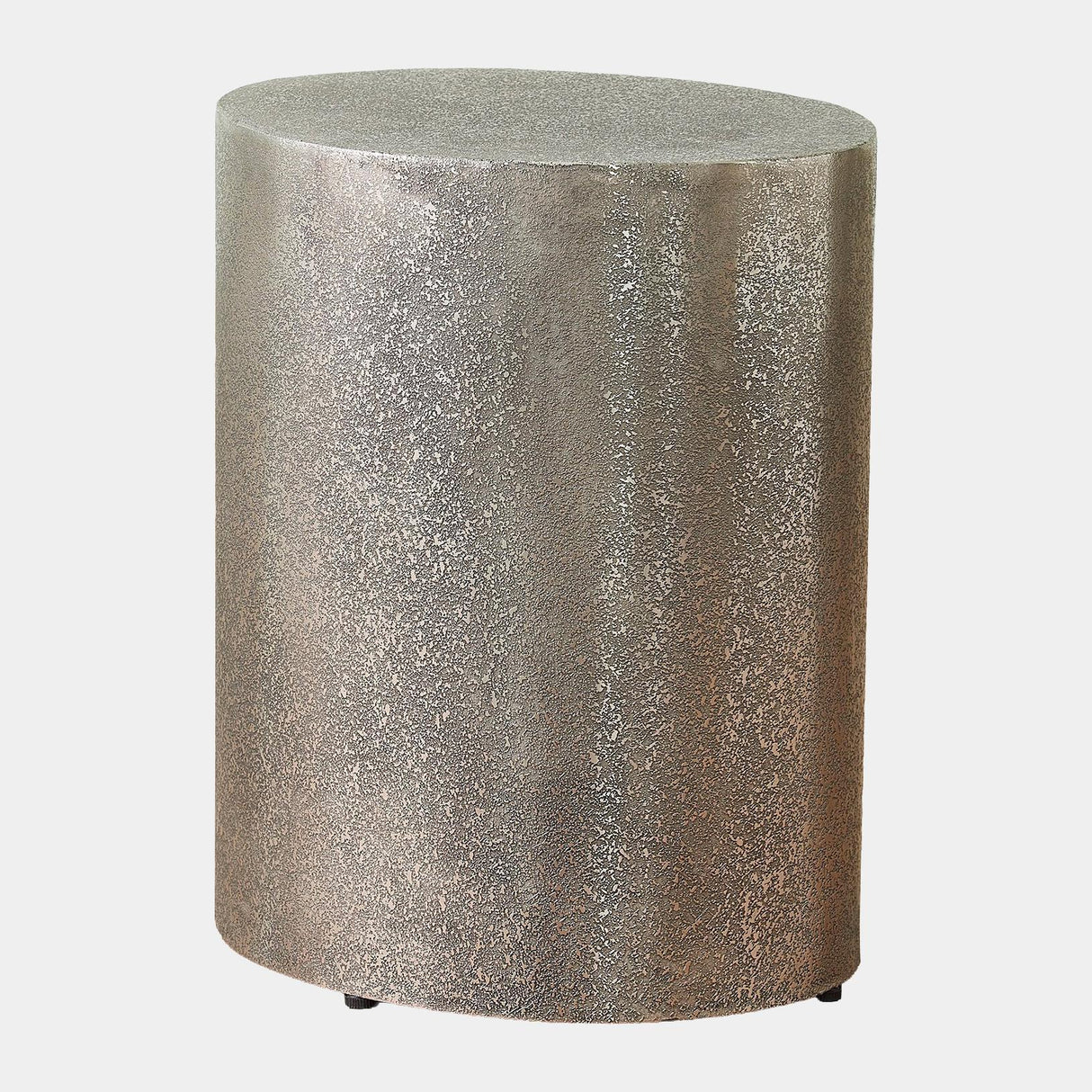 Surya GV Arwen Arwen Texture Drum Table-Antique Nickel 19"H x 16"W x 13"D Accent Table