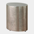 Surya GV Arwen Arwen Texture Drum Table-Antique Nickel 15"H x 14"W x 12"D Accent Table
