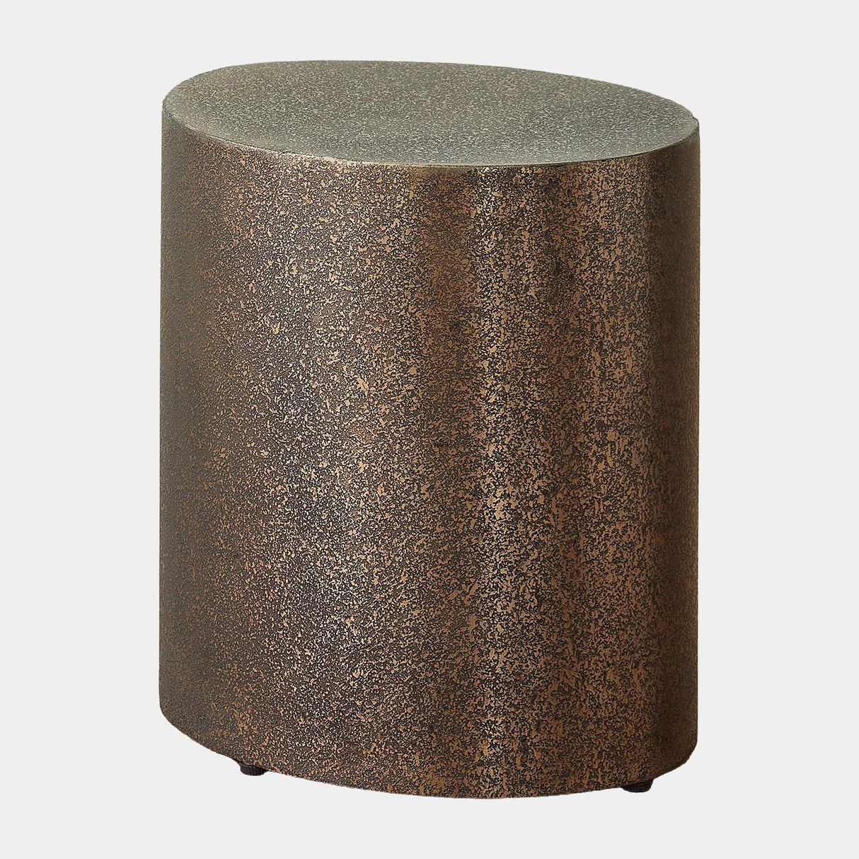 Surya GV Arwen Arwen Texture Drum Table-Champagne 15"H x 14"W x 12"D Accent Table