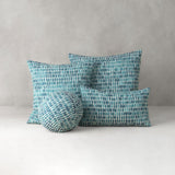 Elaine Smith Thumbprint Aruba Orb Teal 12" Round Decorative Pillow