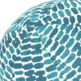 Elaine Smith Thumbprint Aruba Orb Teal 12" Round Decorative Pillow