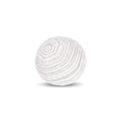 Elaine Smith Luxe Stripe Pebble Orb White 12" Round Decorative Pillow