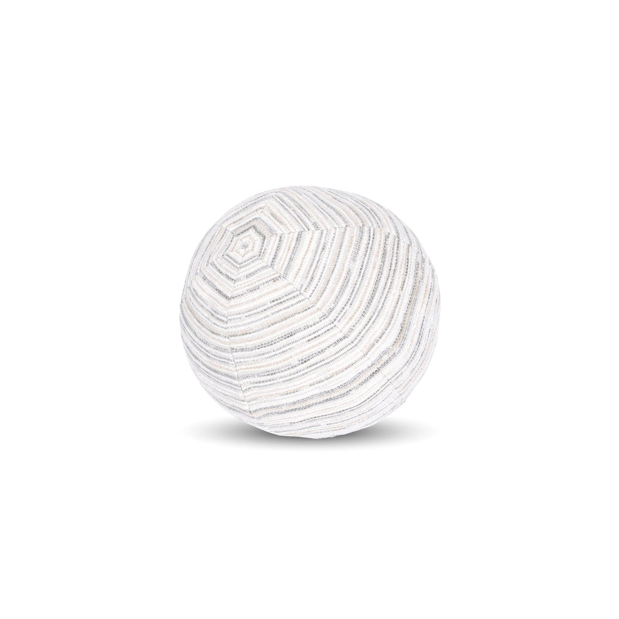 Elaine Smith Luxe Stripe Pebble Orb White 12" Round Decorative Pillow