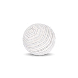 Elaine Smith Luxe Stripe Pebble Orb White 12" Round Decorative Pillow