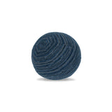 Elaine Smith Luxe Stripe Indigo Orb Deep Blue 12" Round Decorative Pillow