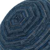 Elaine Smith Luxe Stripe Indigo Orb Deep Blue 12" Round Decorative Pillow
