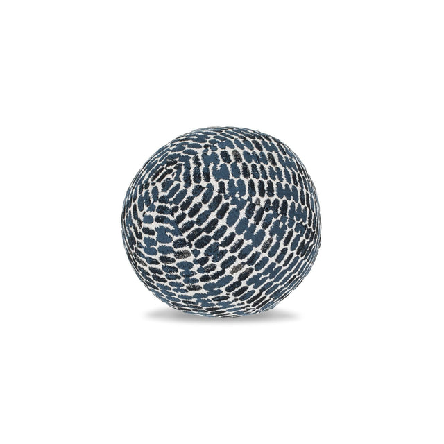 Elaine Smith Thumbprint Indigo Orb Deep Blue 12" Round Decorative Pillow
