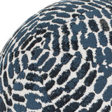 Elaine Smith Thumbprint Indigo Orb Deep Blue 12" Round Decorative Pillow