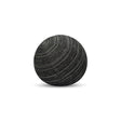 Elaine Smith Luxe Stripe Charcoal Orb Black 12" Round Decorative Pillow