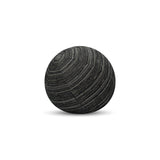 Elaine Smith Luxe Stripe Charcoal Orb Black 12" Round Decorative Pillow