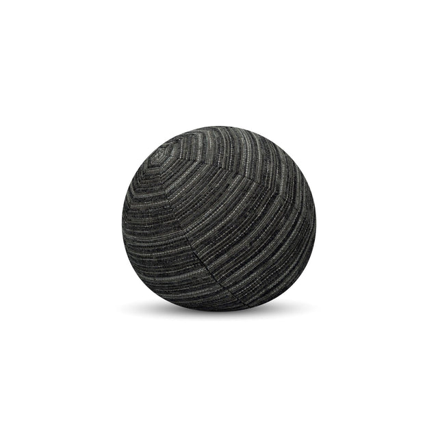 Elaine Smith Luxe Stripe Charcoal Orb Black 12" Round Decorative Pillow