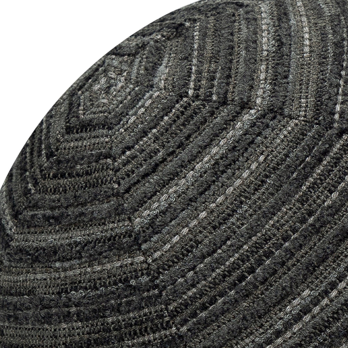 Elaine Smith Luxe Stripe Charcoal Orb Black 12" Round Decorative Pillow