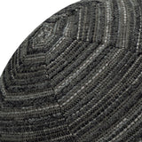 Elaine Smith Luxe Stripe Charcoal Orb Black 12" Round Decorative Pillow