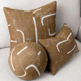 Elaine Smith Instinct Caramel Orb Brown 12" Round Decorative Pillow
