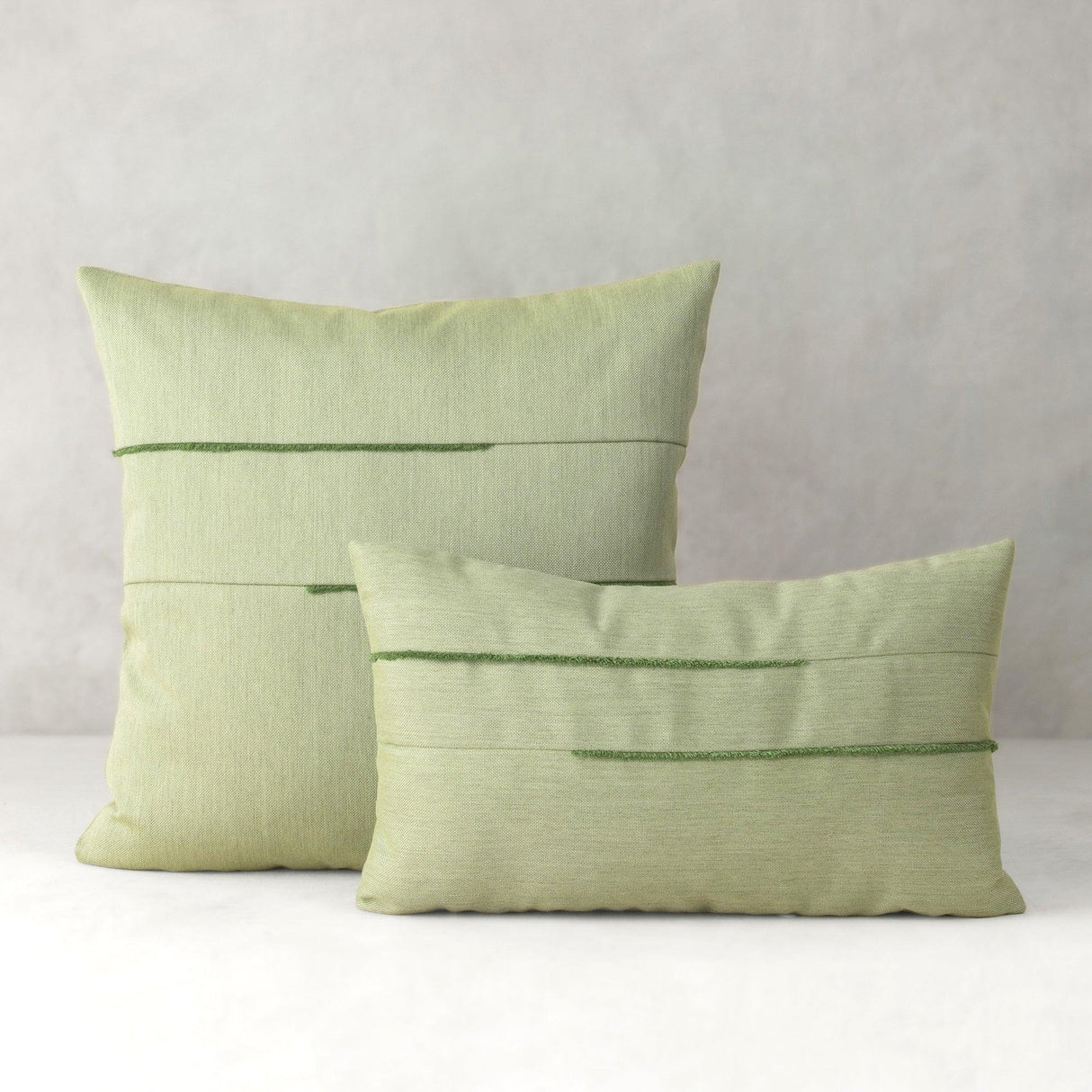 Elaine Smith Micro Fringe Meadow Green 12"x20" Decorative Pillow