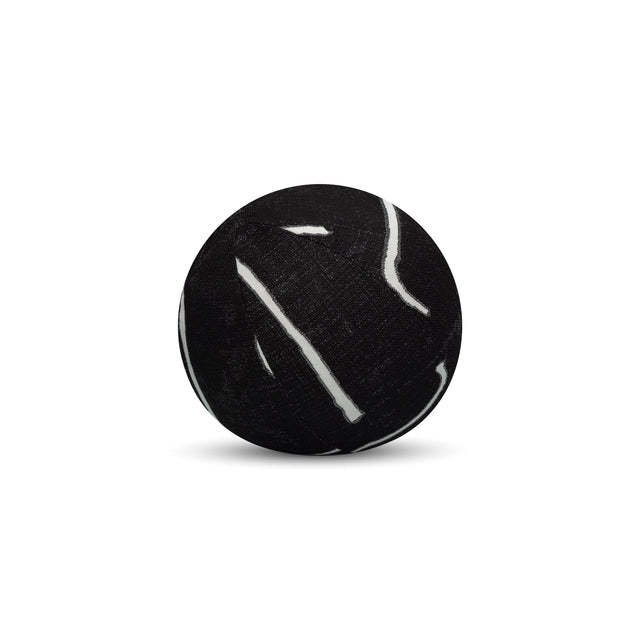 Elaine Smith Instinct Ebony Orb Black 12" Round Decorative Pillow