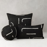Elaine Smith Instinct Ebony Orb Black 12" Round Decorative Pillow