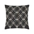 Elaine Smith Carbon Rope Black 20"x20" Decorative Pillow