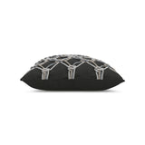 Elaine Smith Carbon Rope Black 20"x20" Decorative Pillow