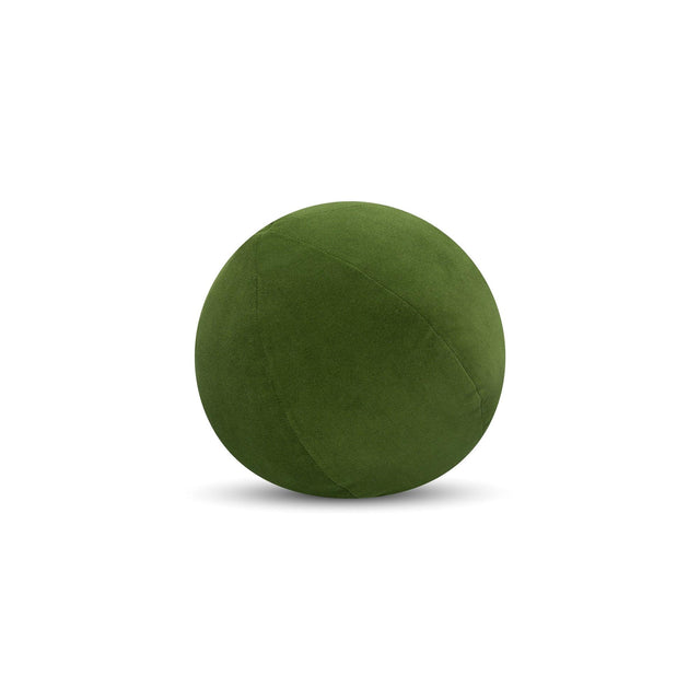 Elaine Smith Lush Velvet Ivy Orb Green 12" Round Decorative Pillow