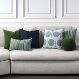 Elaine Smith Lush Velvet Ivy Orb Green 12" Round Decorative Pillow