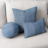 Elaine Smith Kaleidoscope Indigo Orb Blue 12" Round Decorative Pillow
