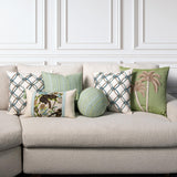 Elaine Smith Kaleidoscope Spring Orb Green 12" Round Decorative Pillow