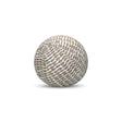 Elaine Smith Thumbprint Latte Orb Beige 12" Round Decorative Pillow